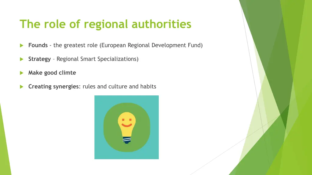 the role of regional authorities