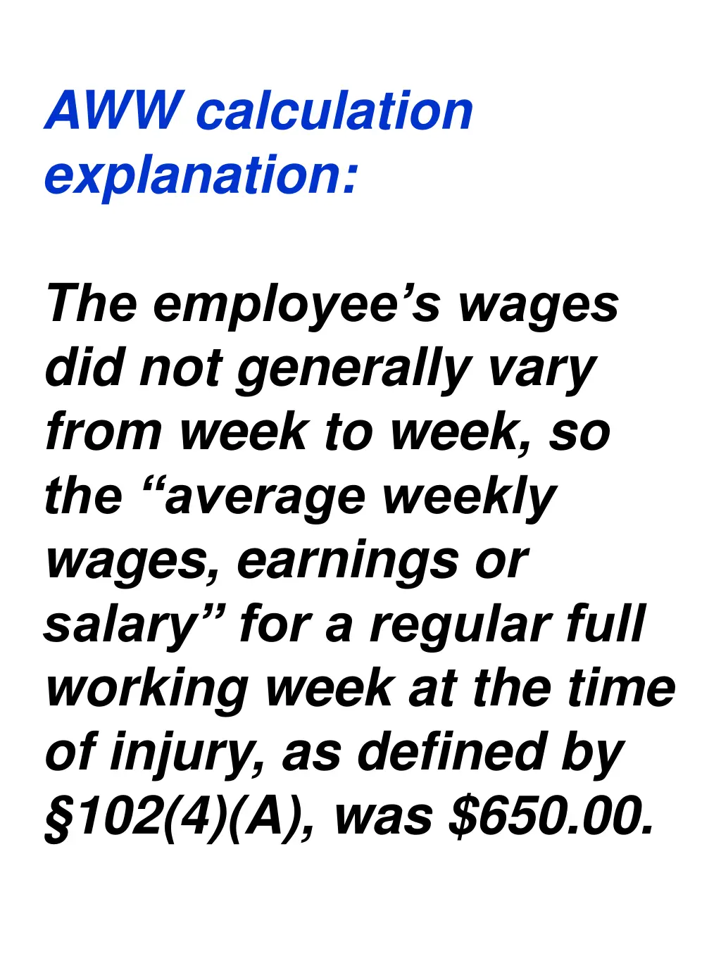 aww calculation explanation 9