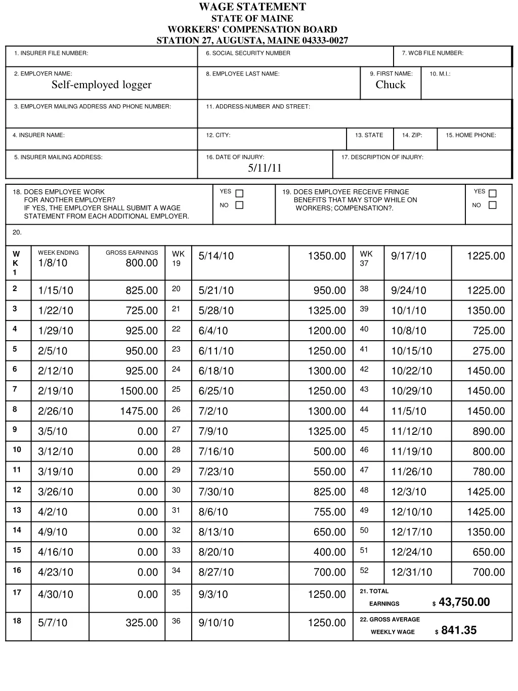 wage statement state of maine workers 1