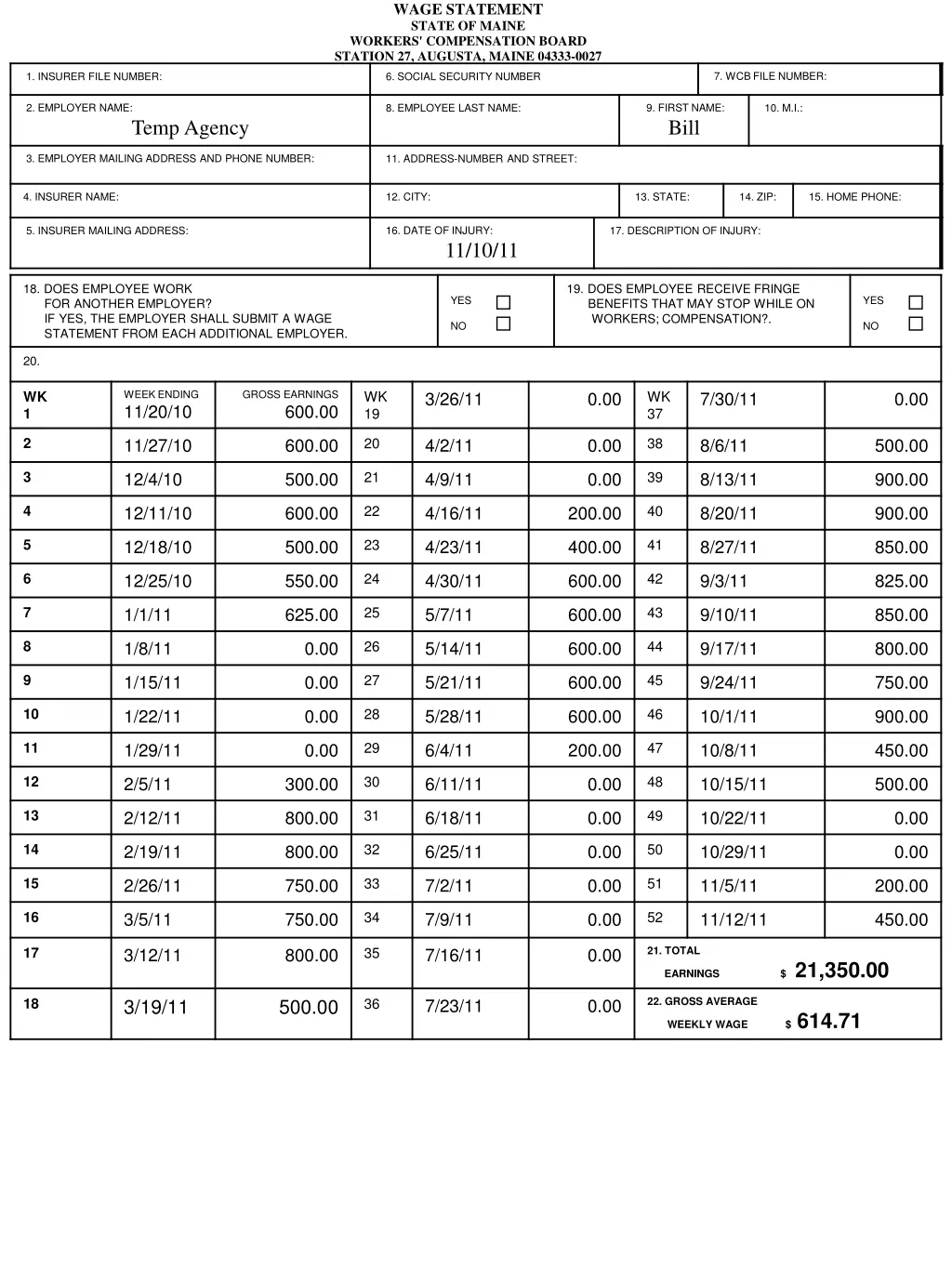 wage statement state of maine workers 11