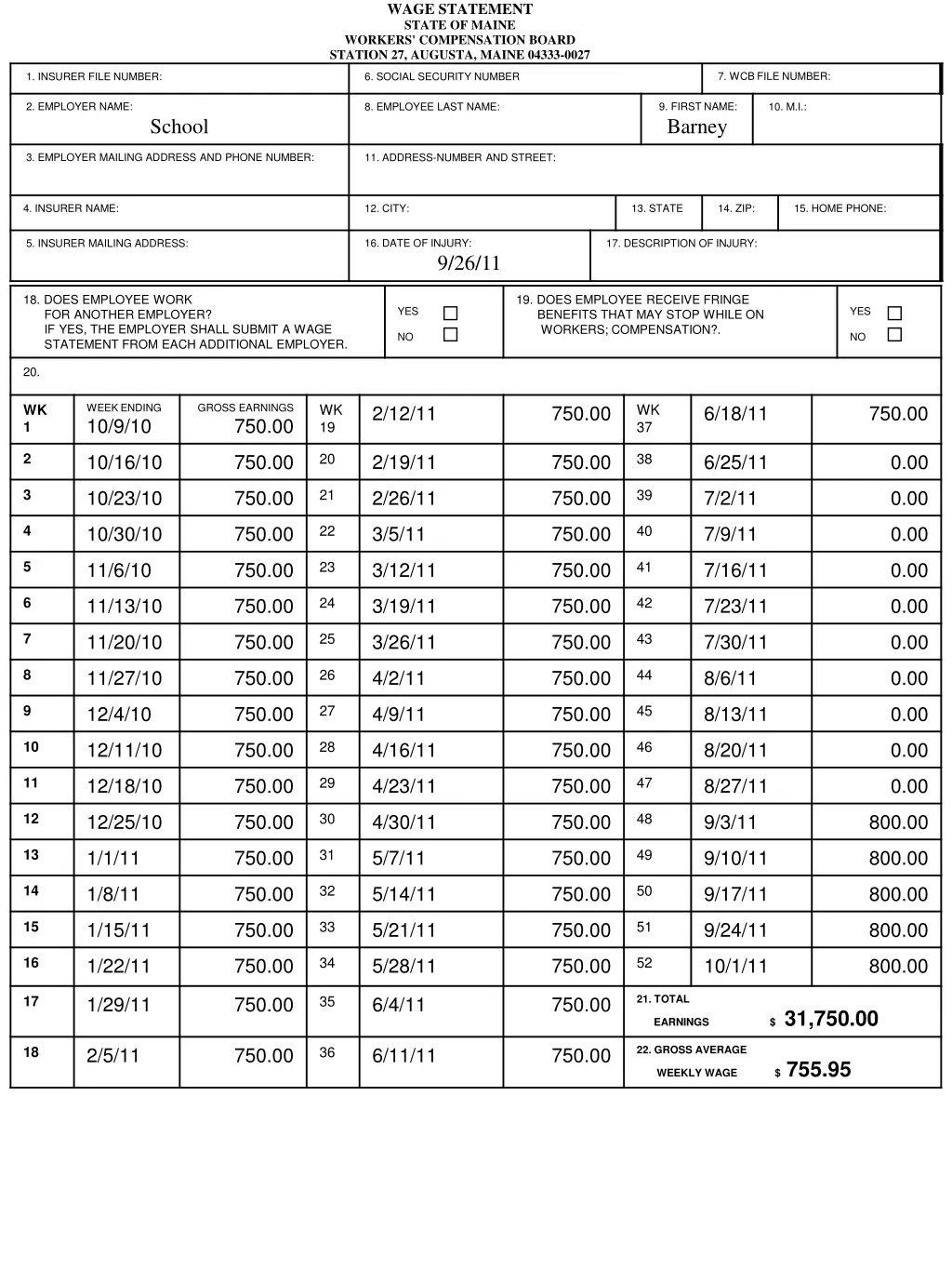 wage statement state of maine workers 8