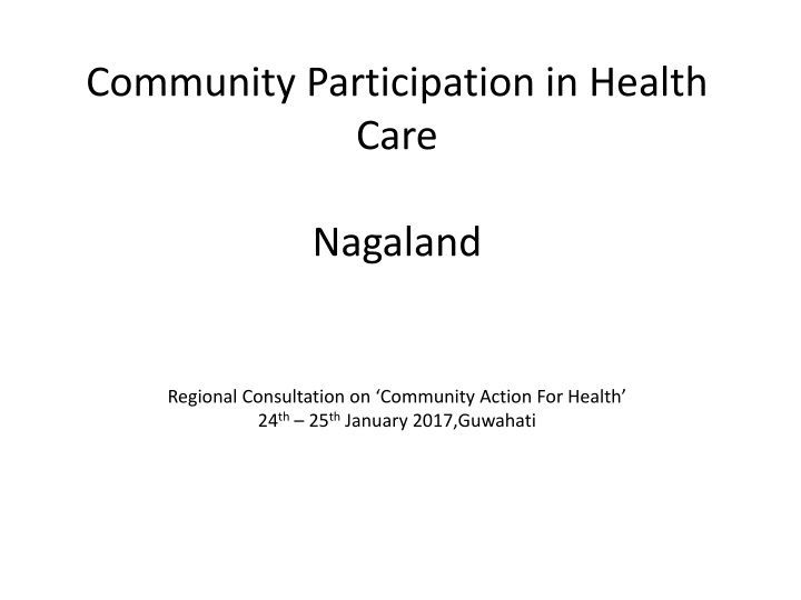 community participation in health care