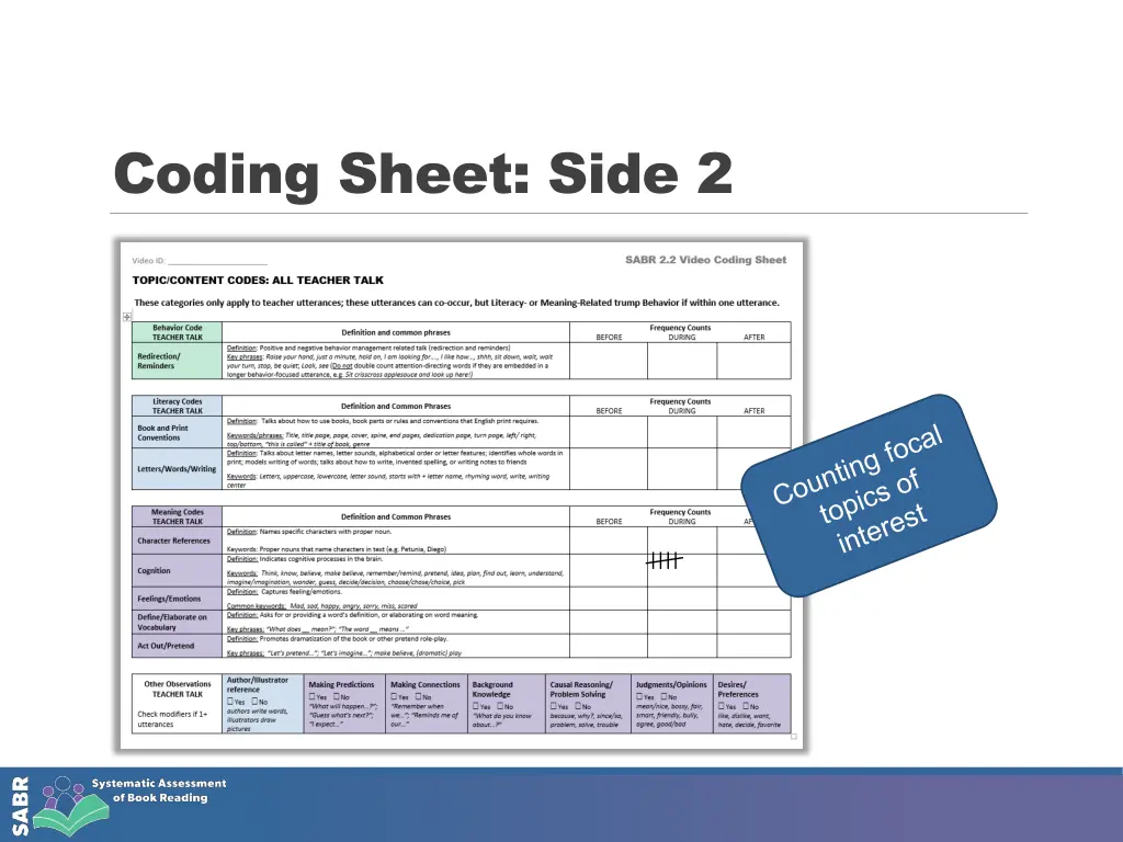 coding sheet side 2