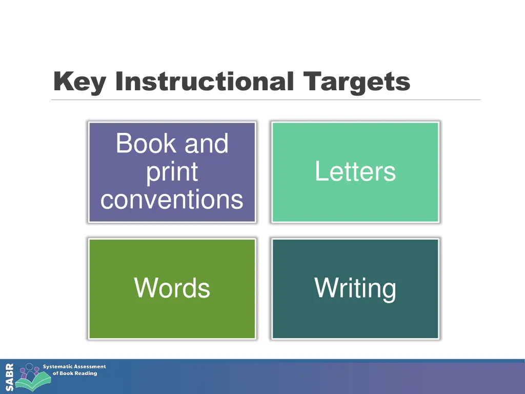 key instructional targets