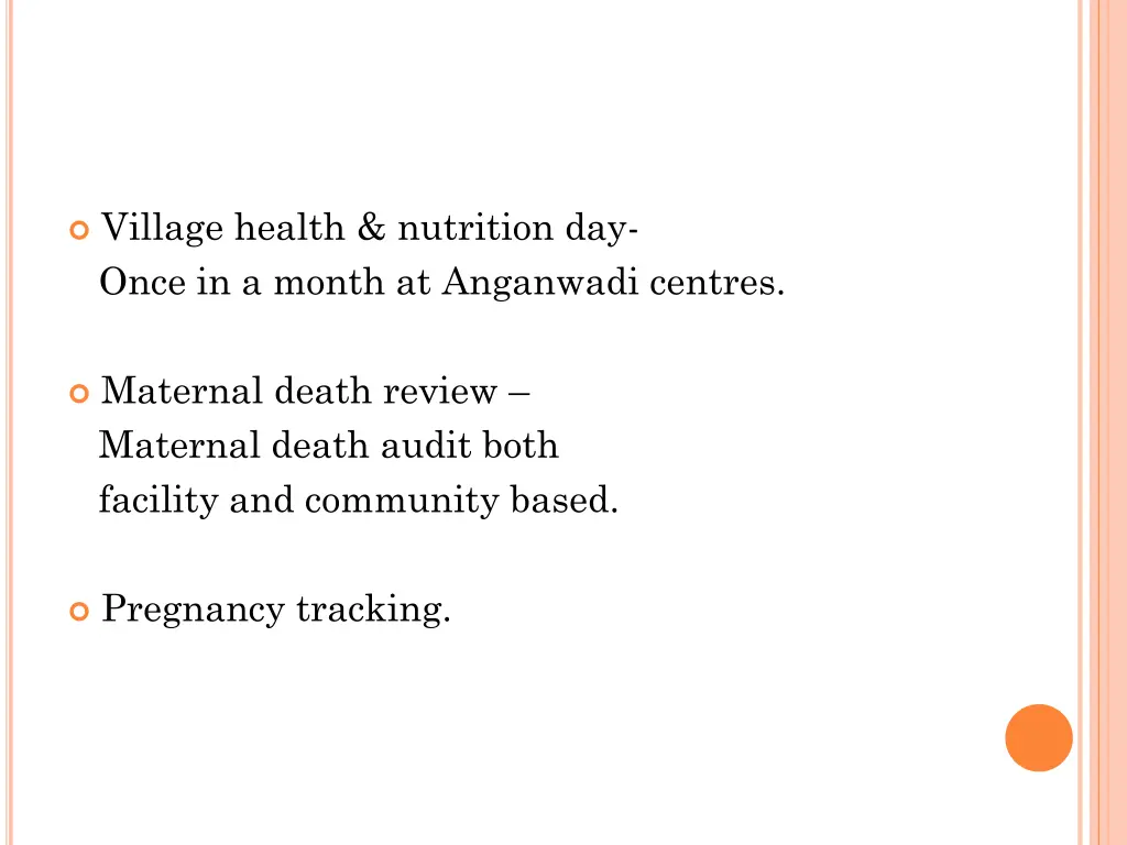 village health nutrition day once in a month