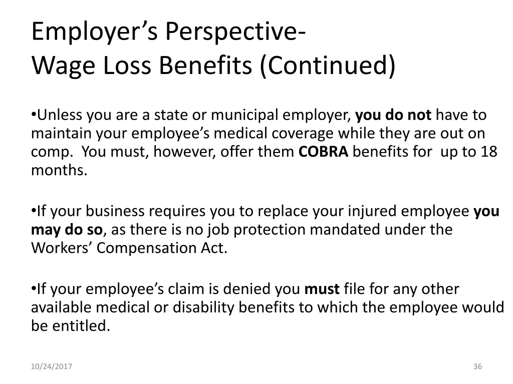 employer s perspective wage loss benefits 1