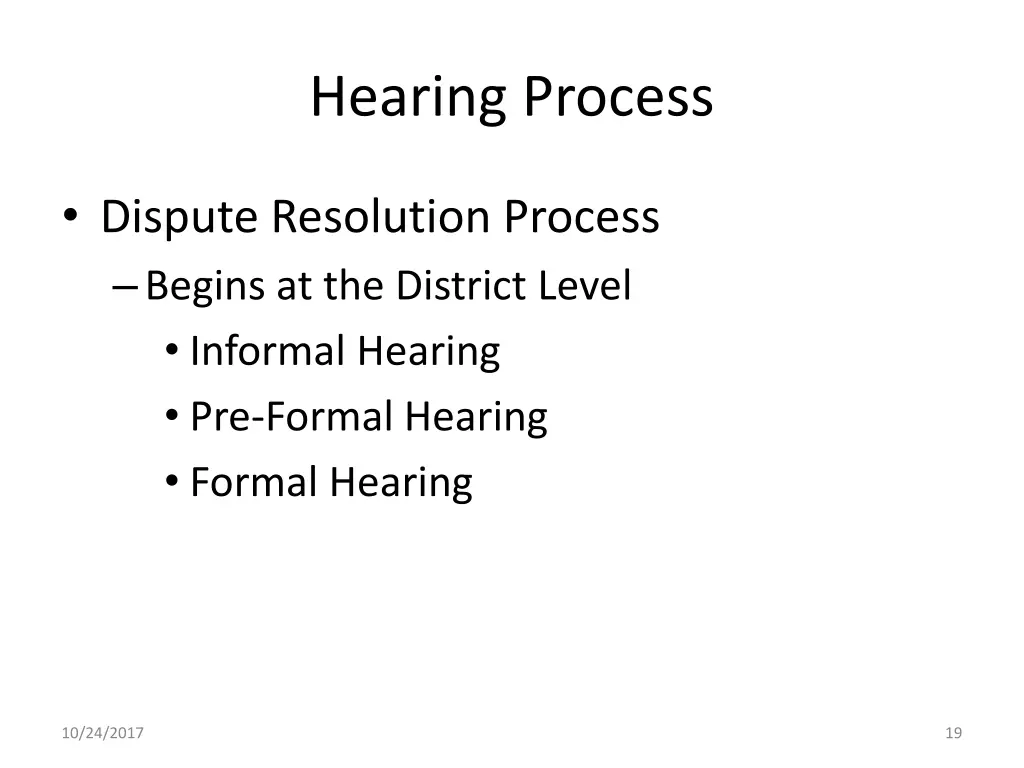 hearing process