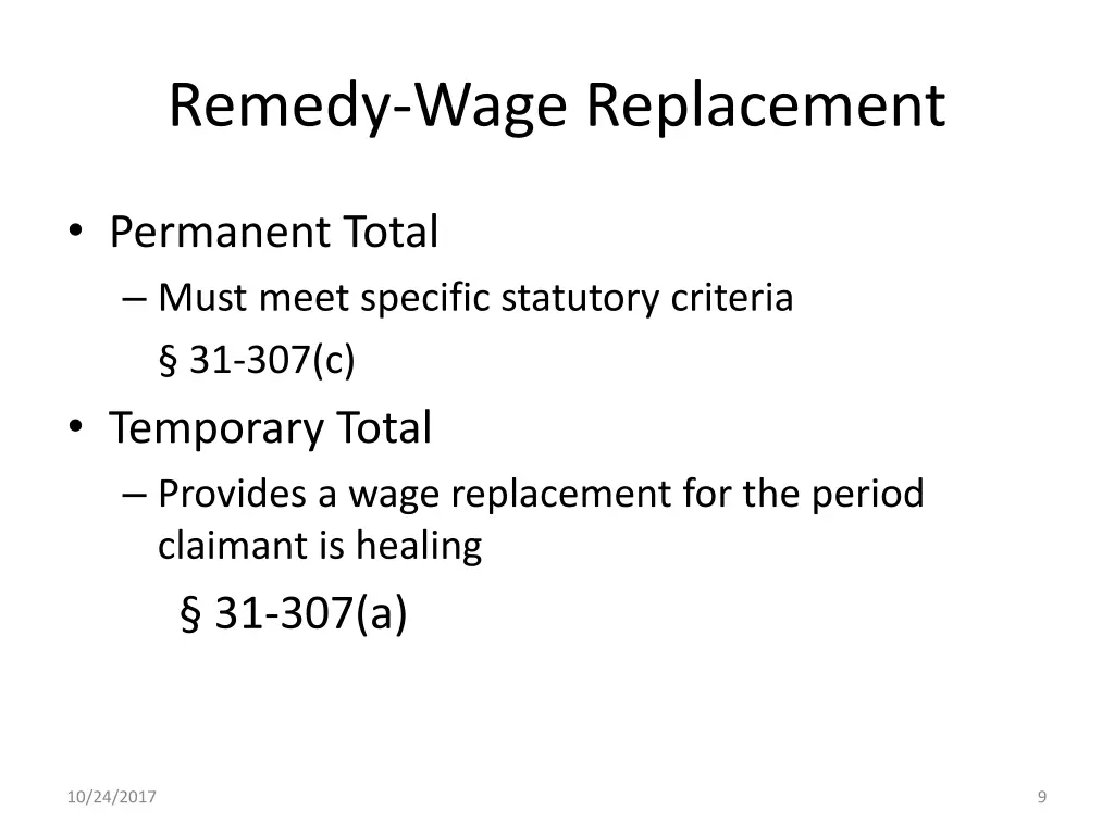 remedy wage replacement