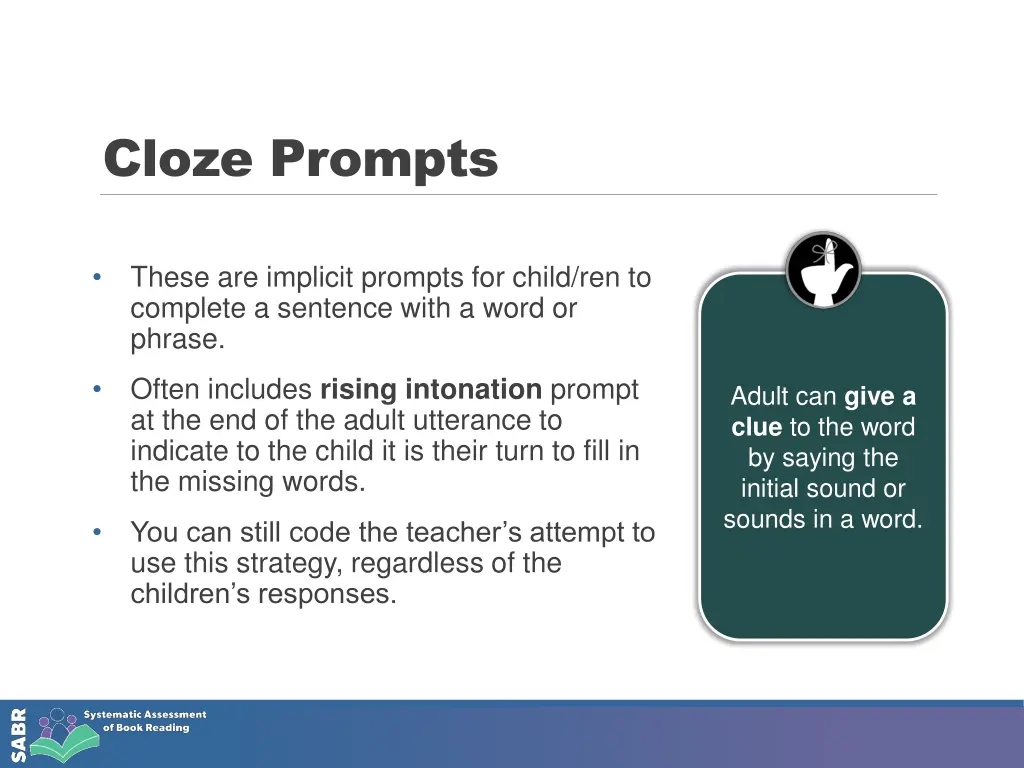 cloze prompts