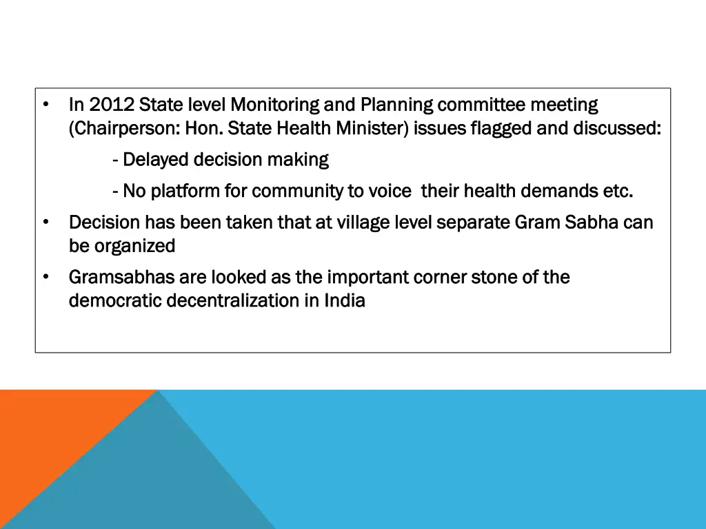 in 2012 state level monitoring and planning