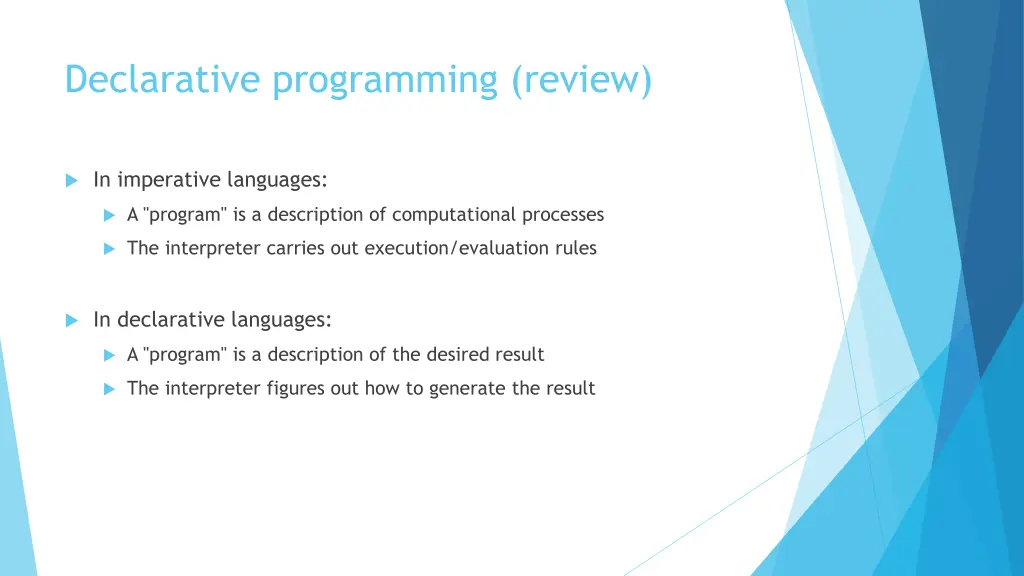 declarative programming review