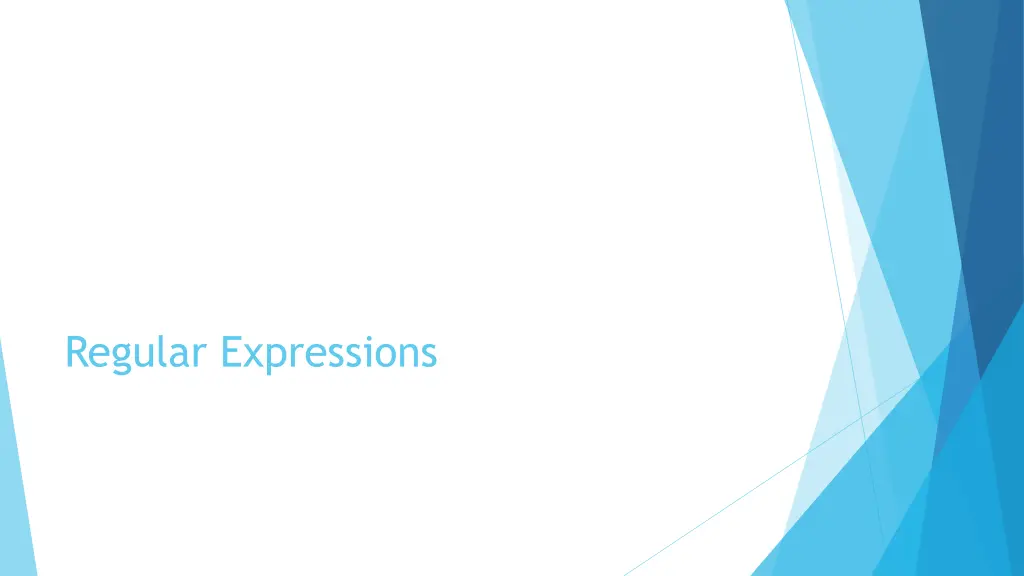 regular expressions 1