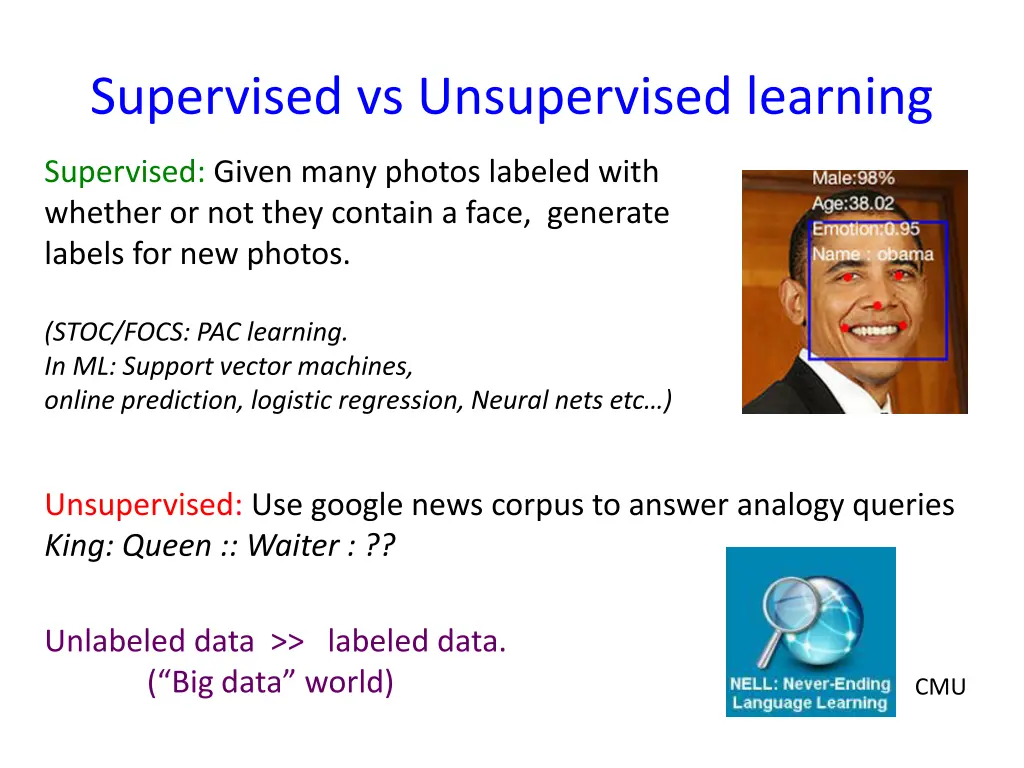 supervised vs unsupervised learning