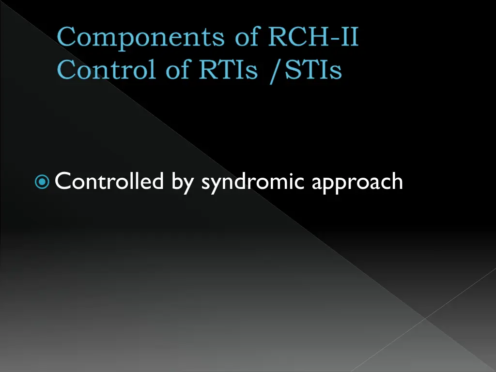 components of rch ii control of rtis stis