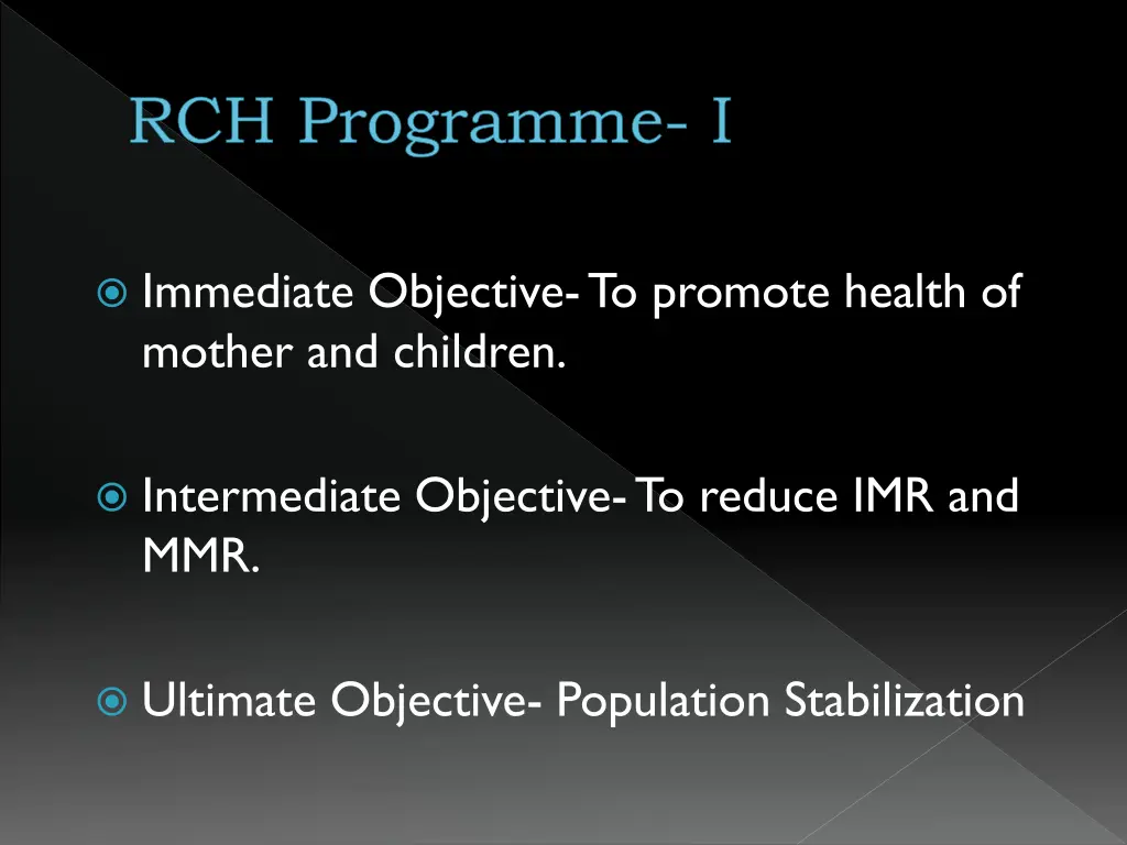 rch programme i 1