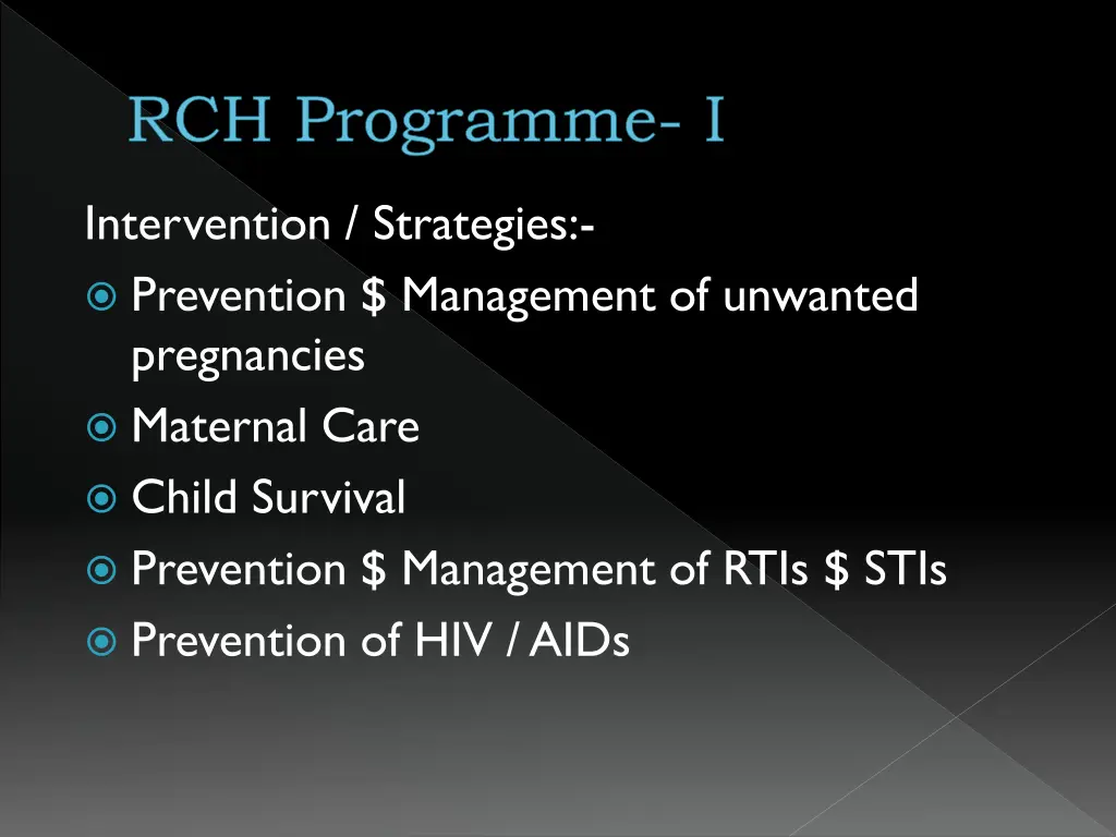 rch programme i 2