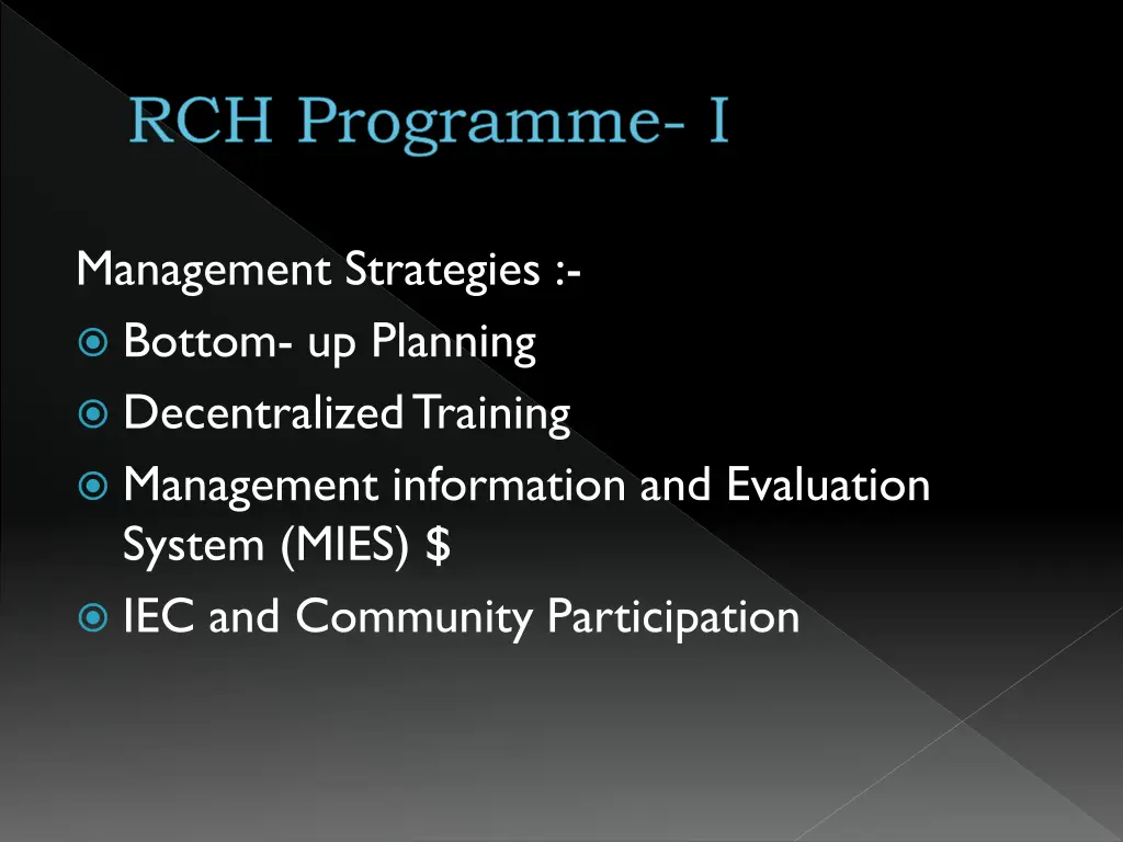 rch programme i 3