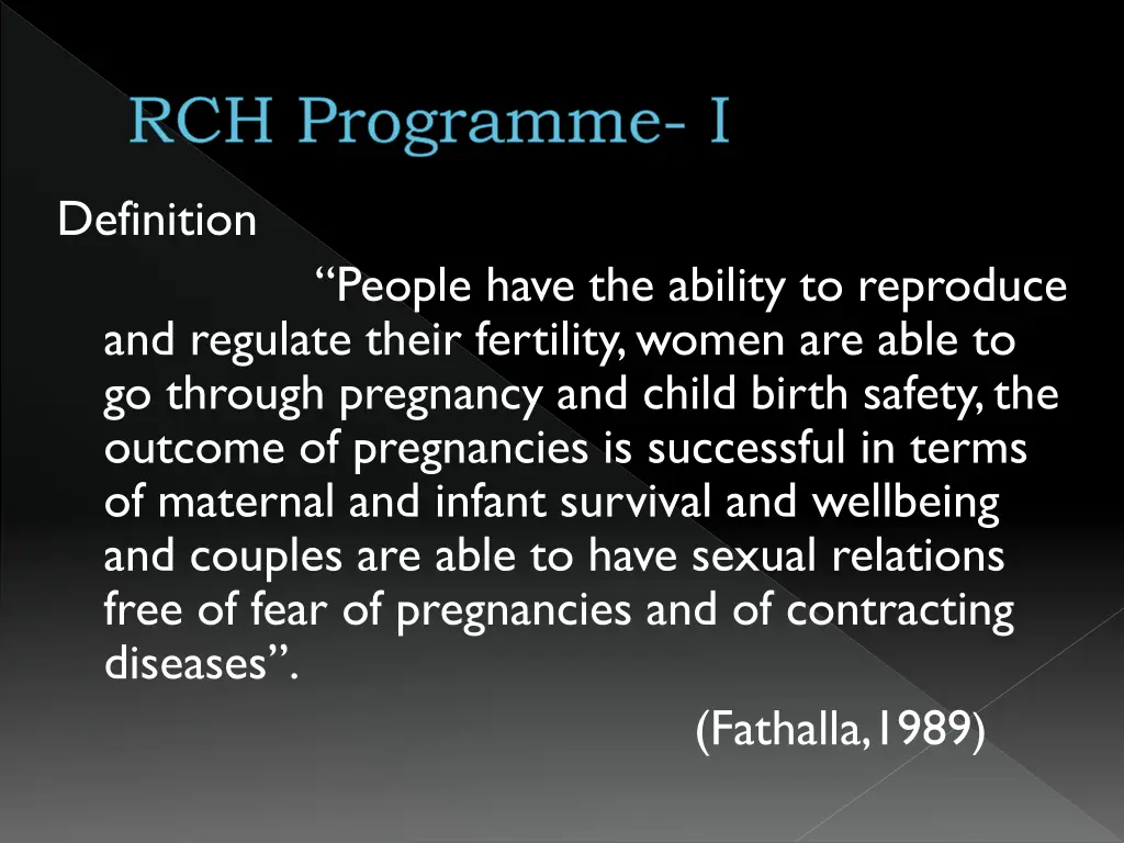 rch programme i