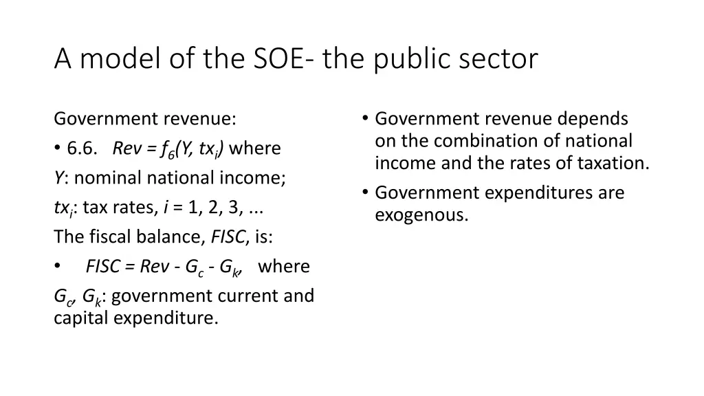 a model of the soe the public sector