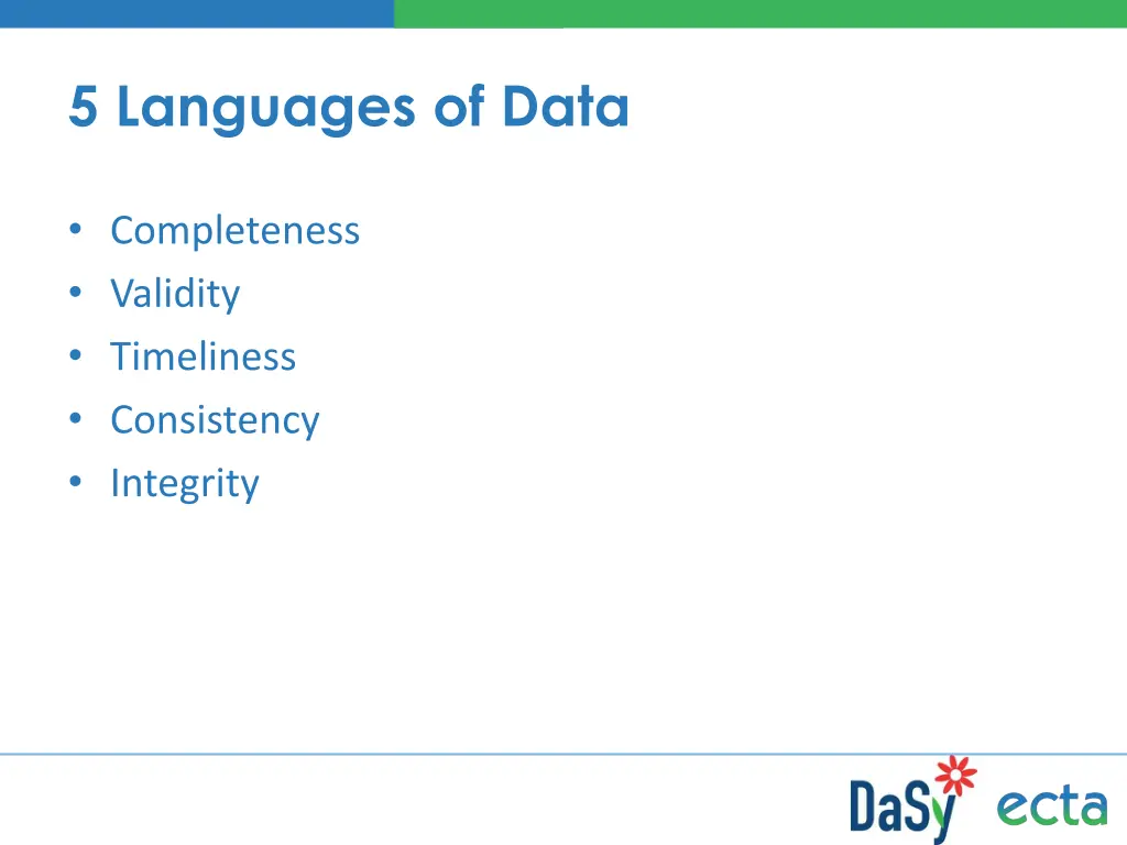 5 languages of data