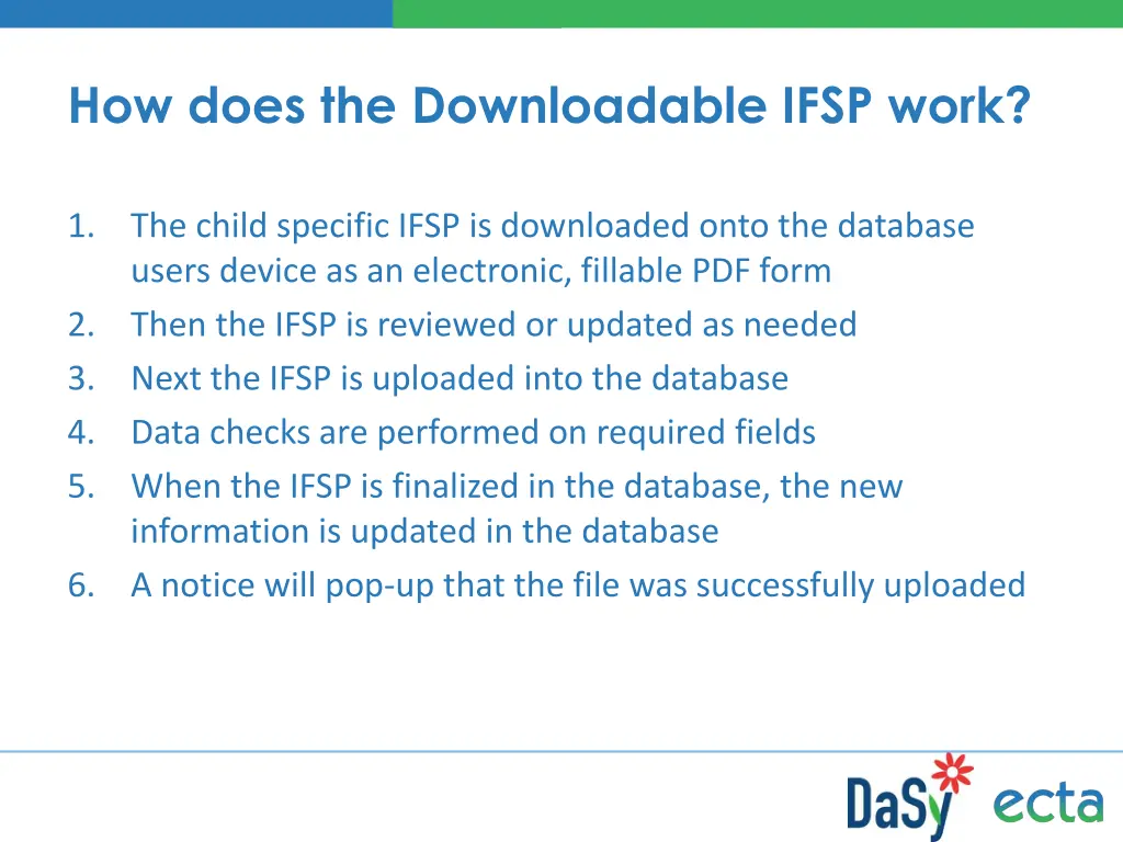 how does the downloadable ifsp work