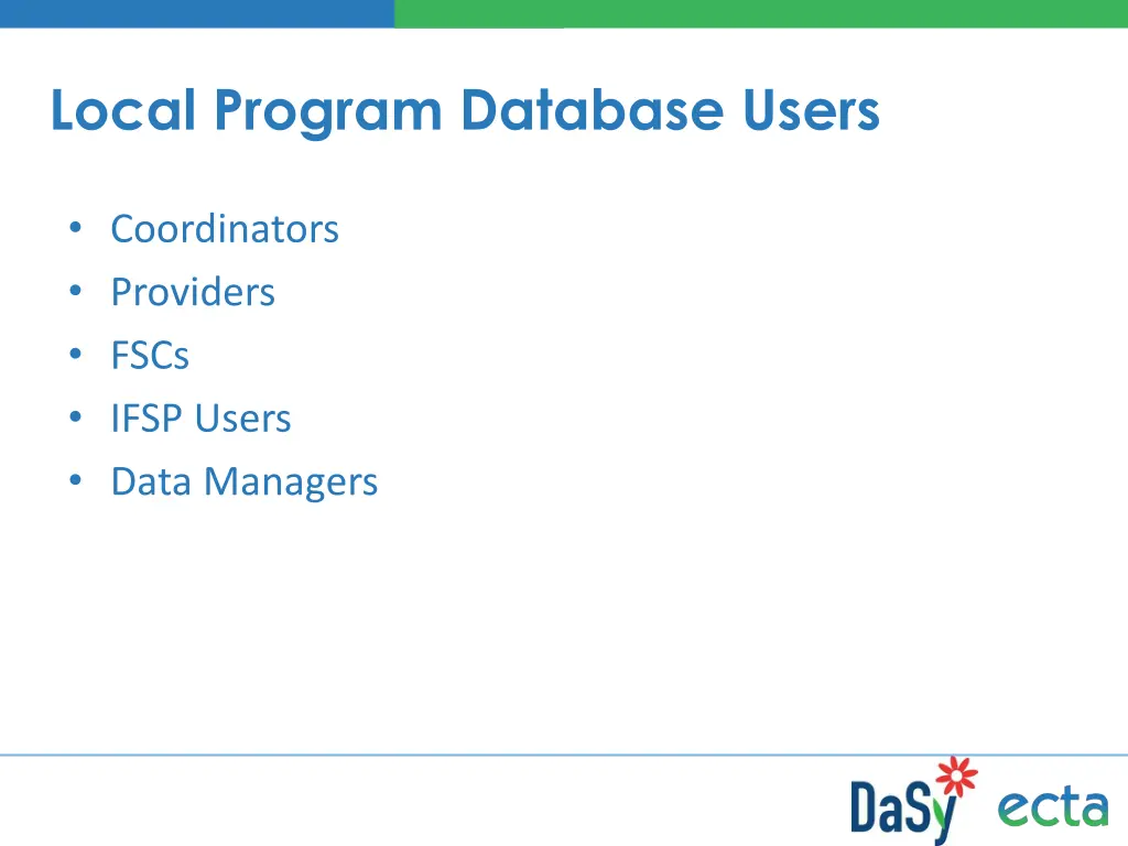 local program database users