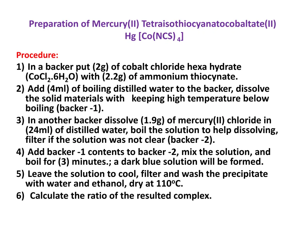 preparation of mercury