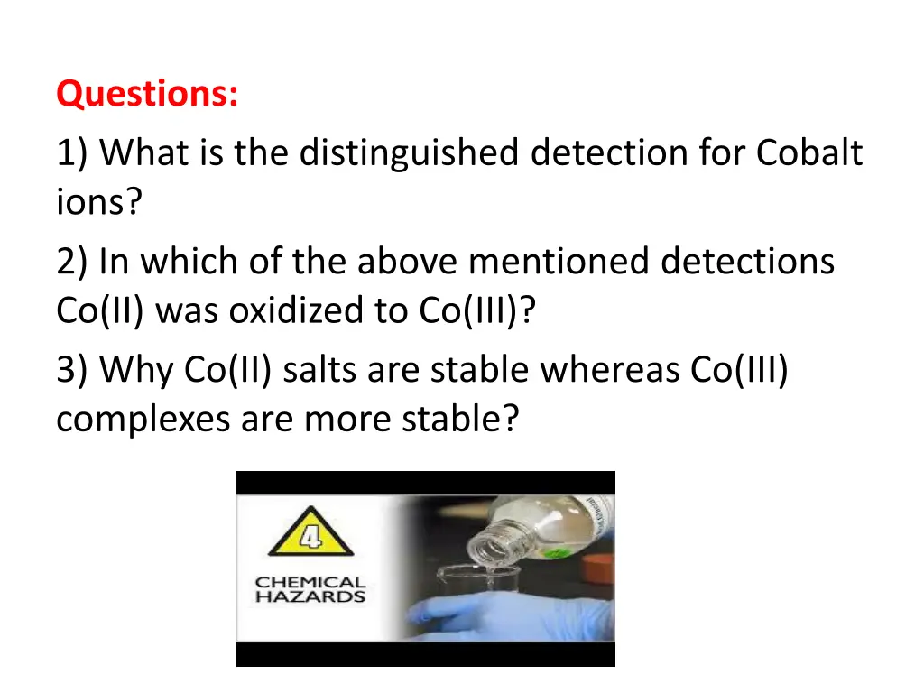 questions 1 what is the distinguished detection