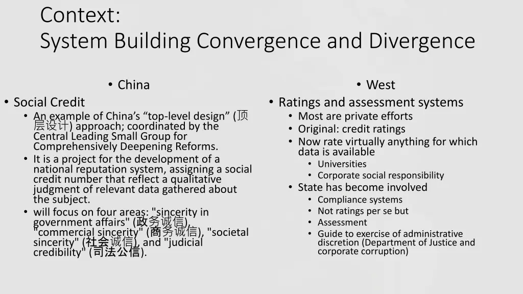 context system building convergence and divergence