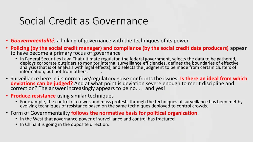 social credit as governance