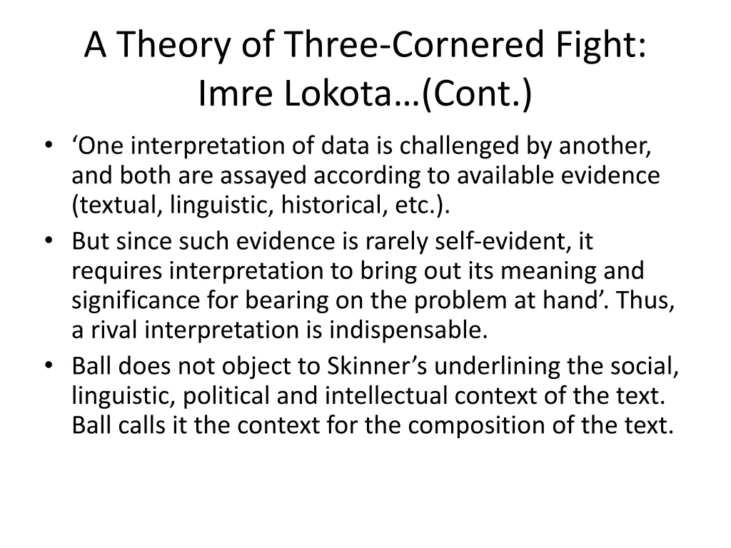 a theory of three cornered fight imre lokota cont 2