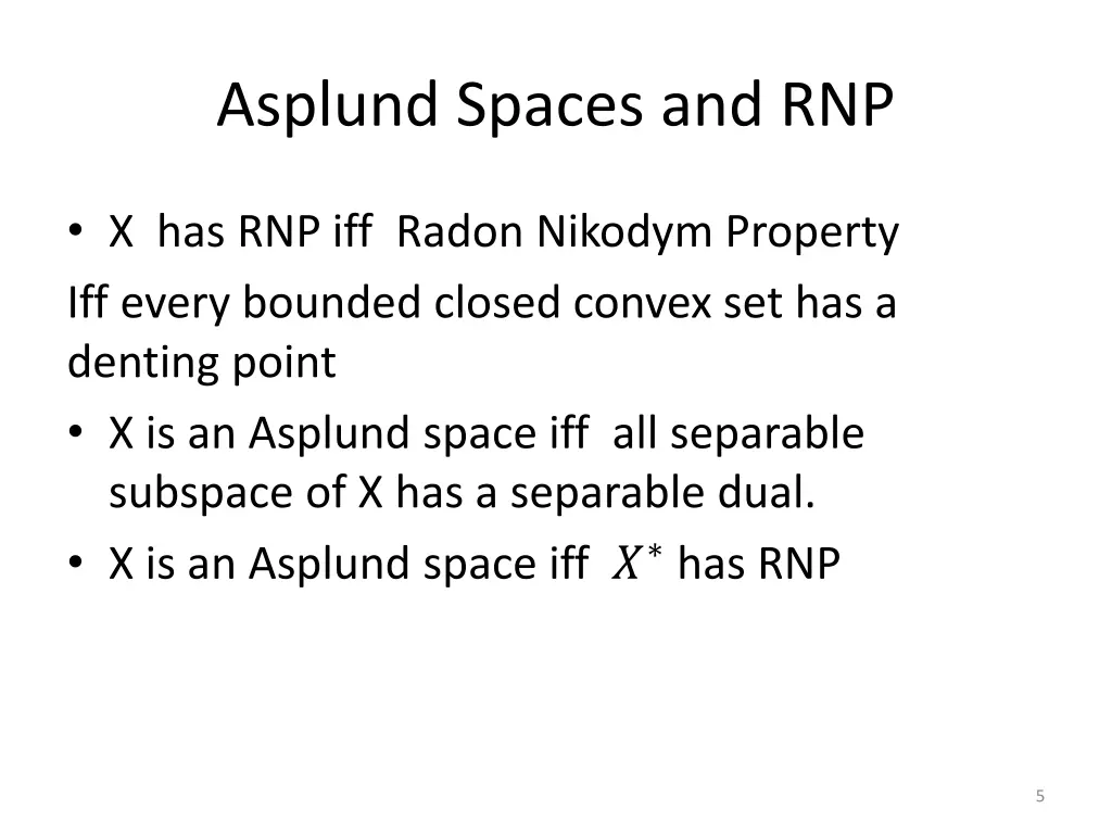 asplund spaces and rnp