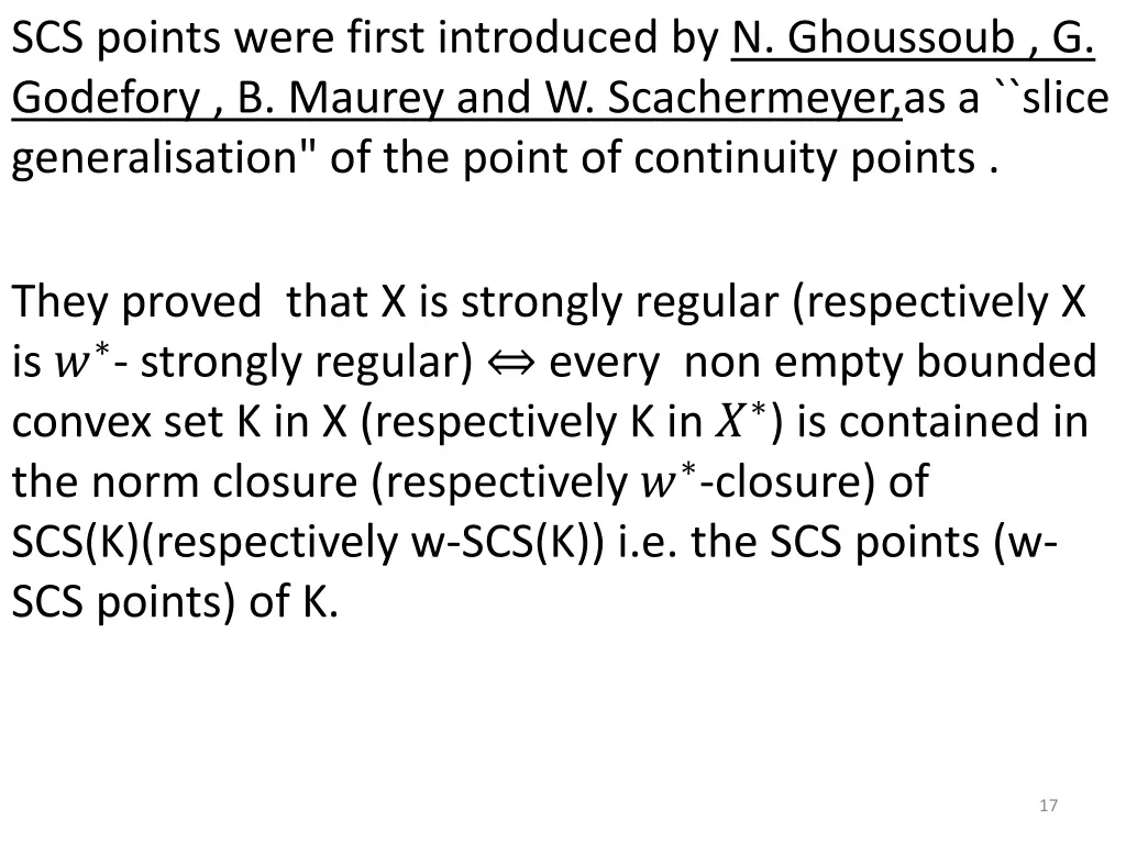 scs points were first introduced by n ghoussoub