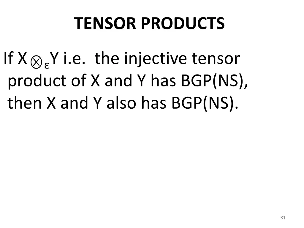 tensor products