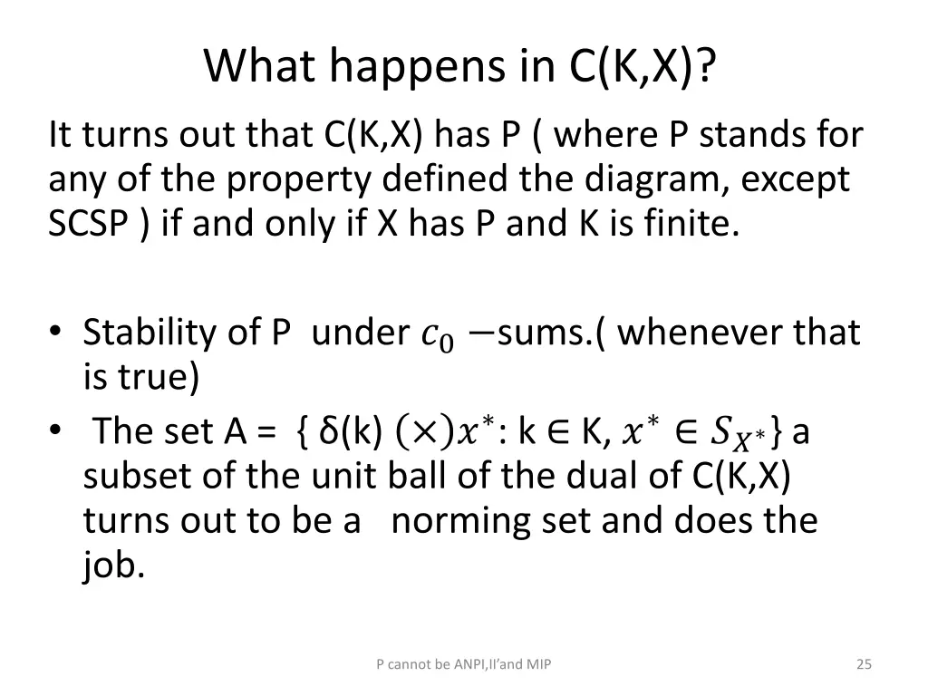 what happens in c k x