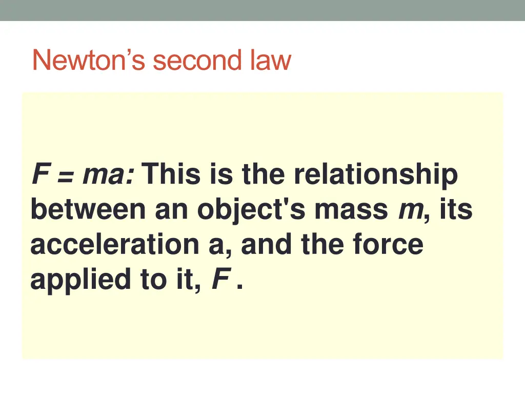 newton s second law