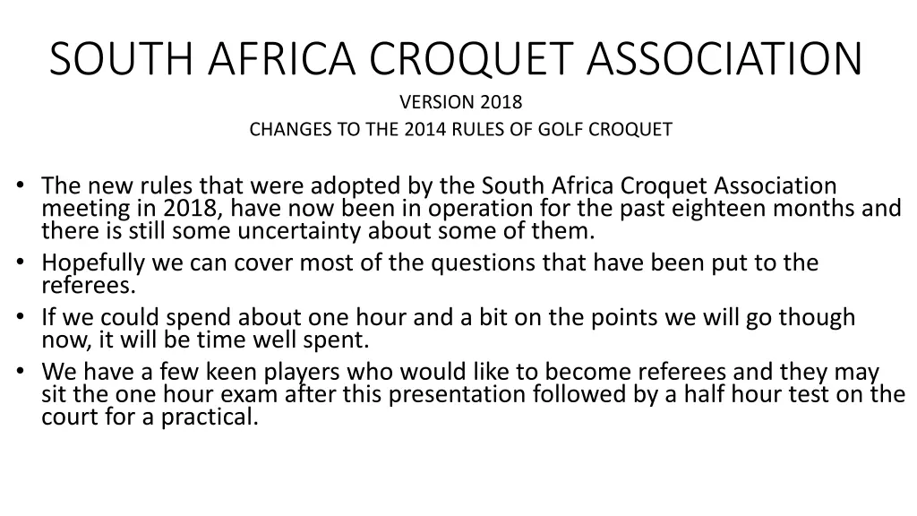 south africa croquet association version 2018