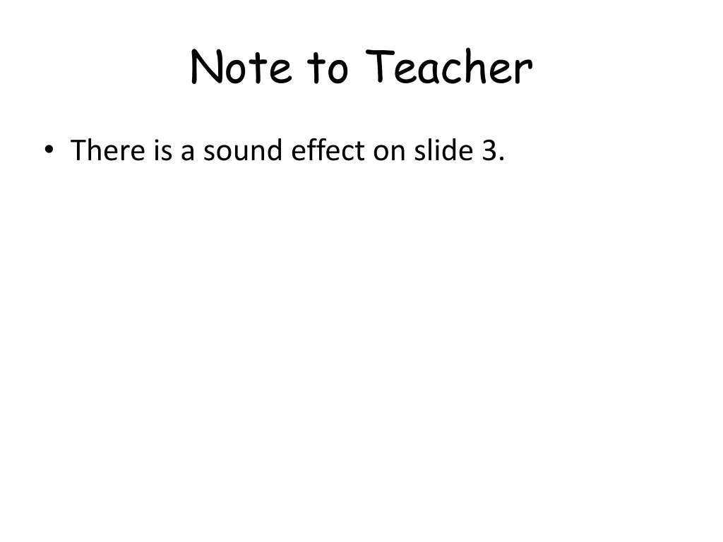 note to teacher