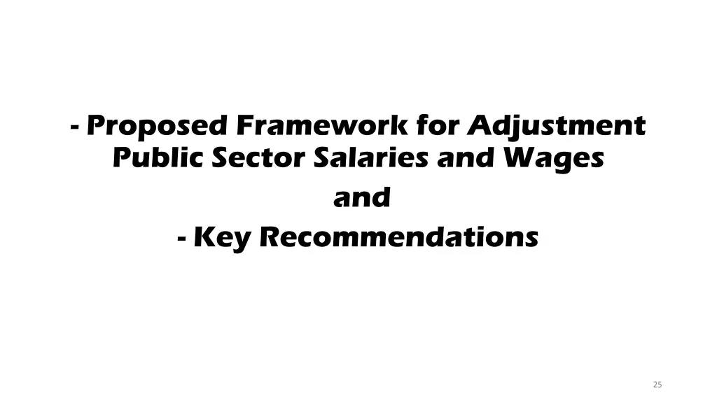 proposed framework for adjustment public sector