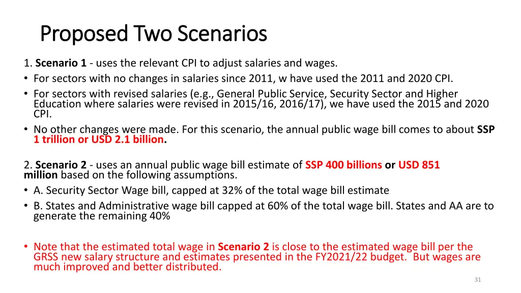 proposed two scenarios proposed two scenarios