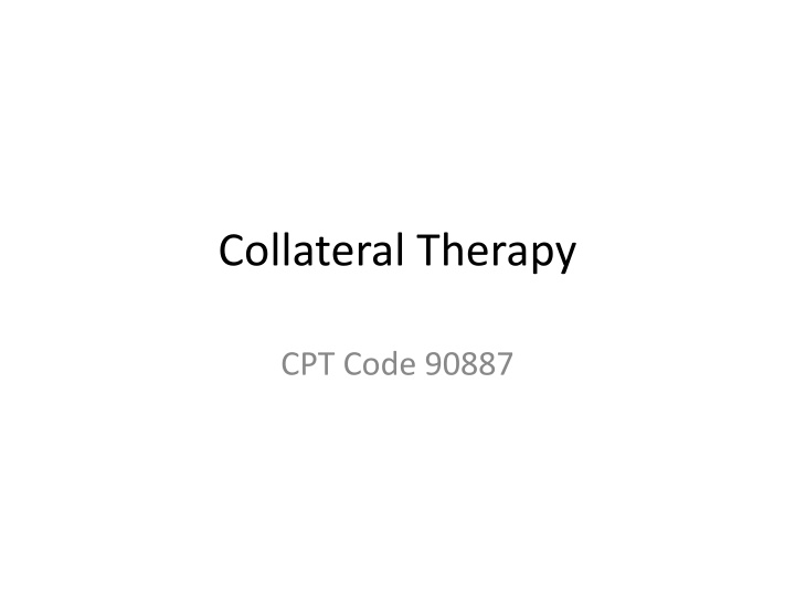 collateral therapy