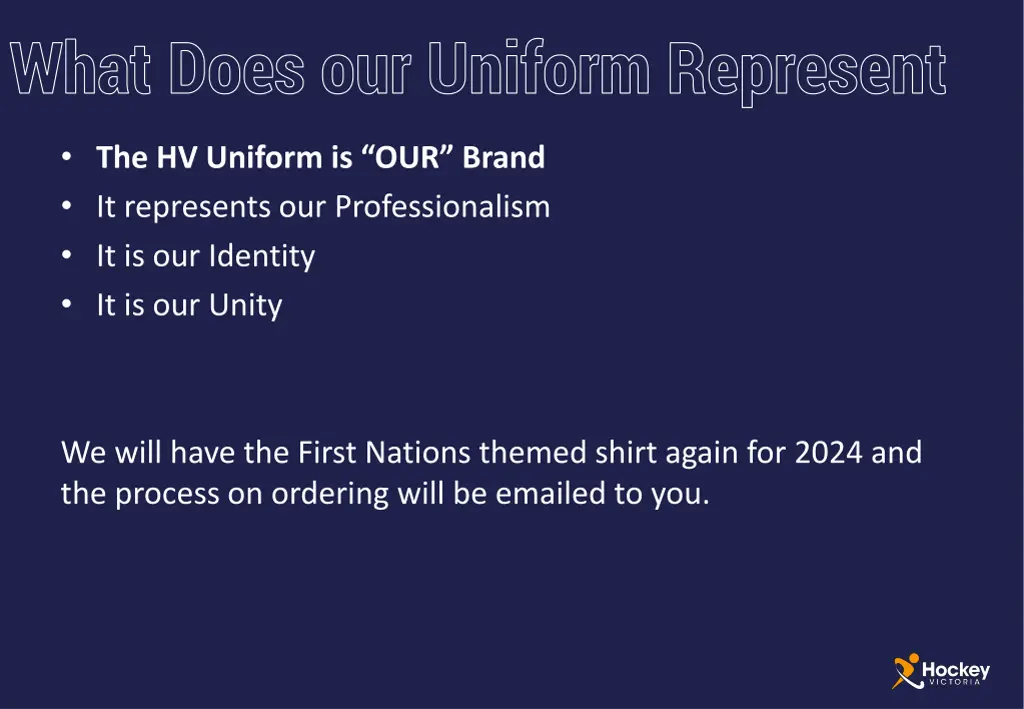 what does our uniform represent