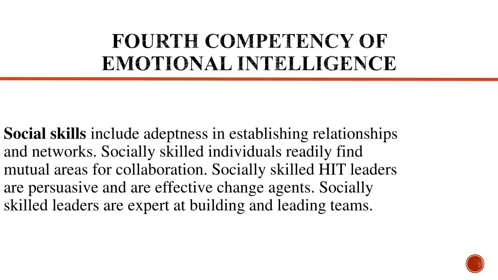 fourth competency of emotional intelligence