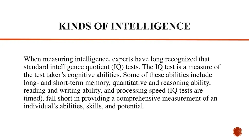 kinds of intelligence