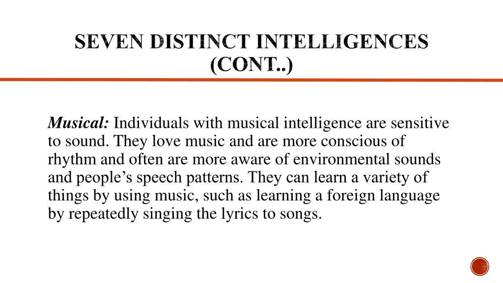 seven distinct intelligences cont 1