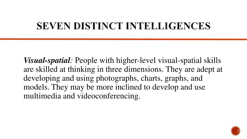 seven distinct intelligences