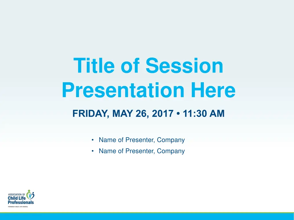 title of session presentation here 2