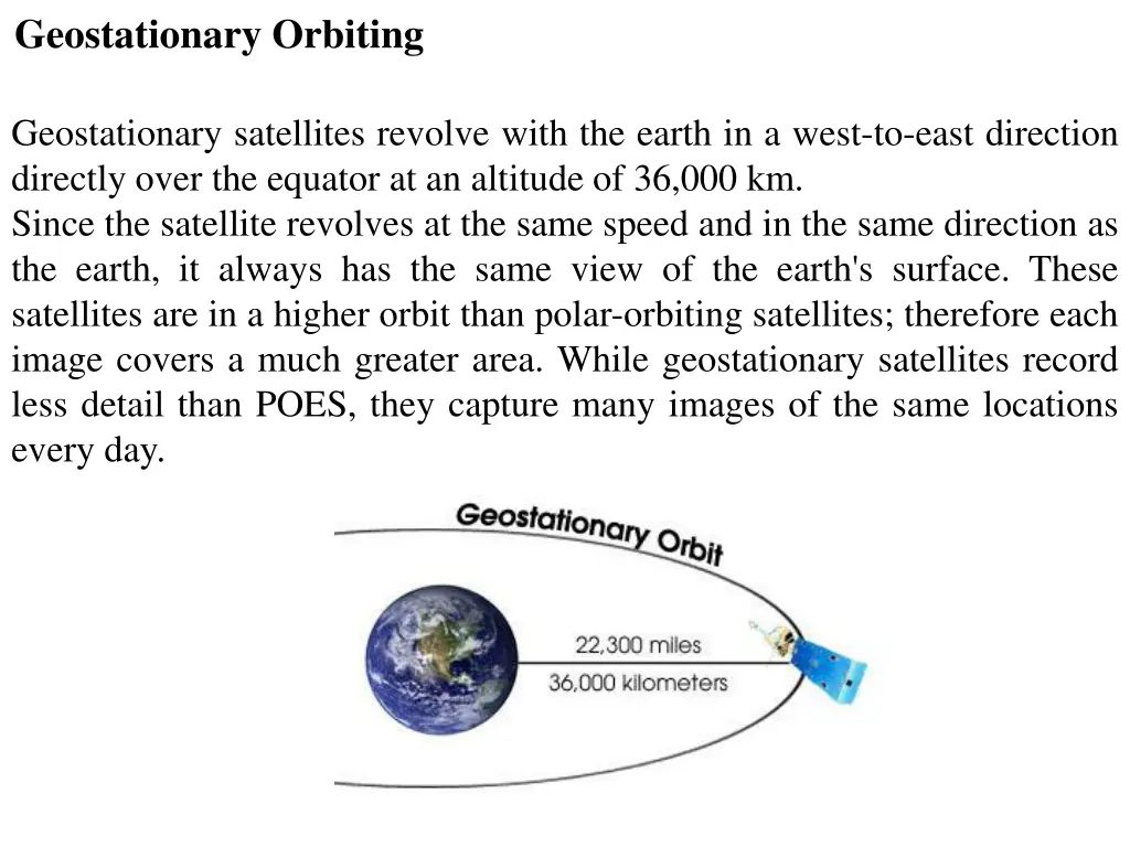 geostationary orbiting