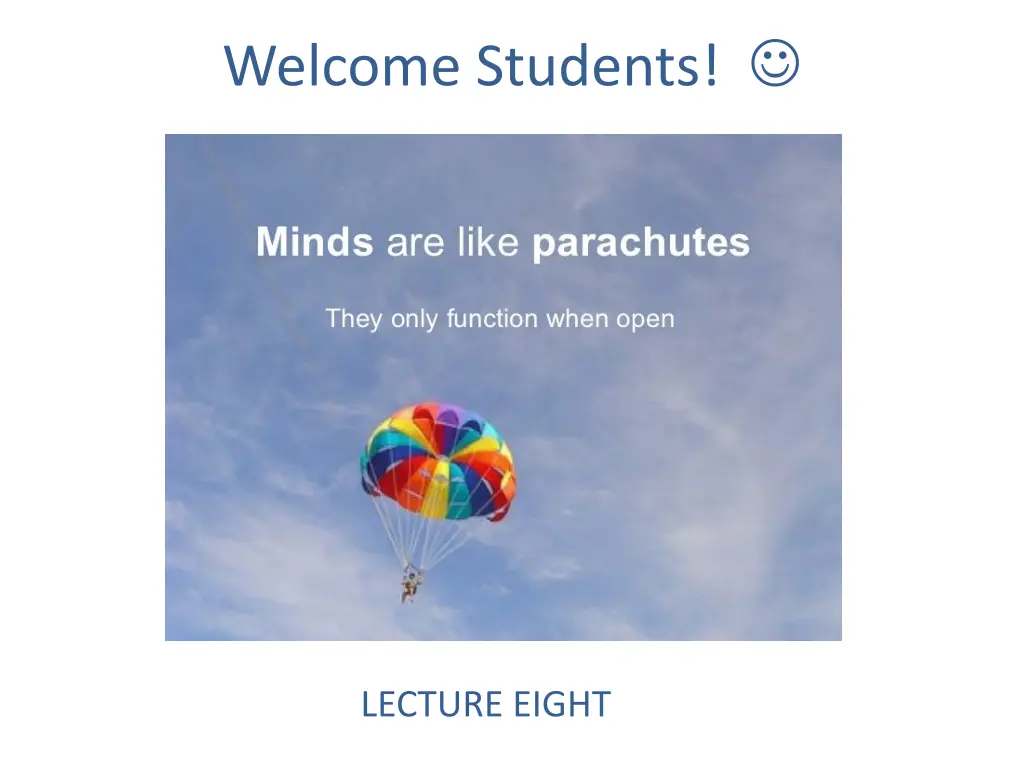 welcome students