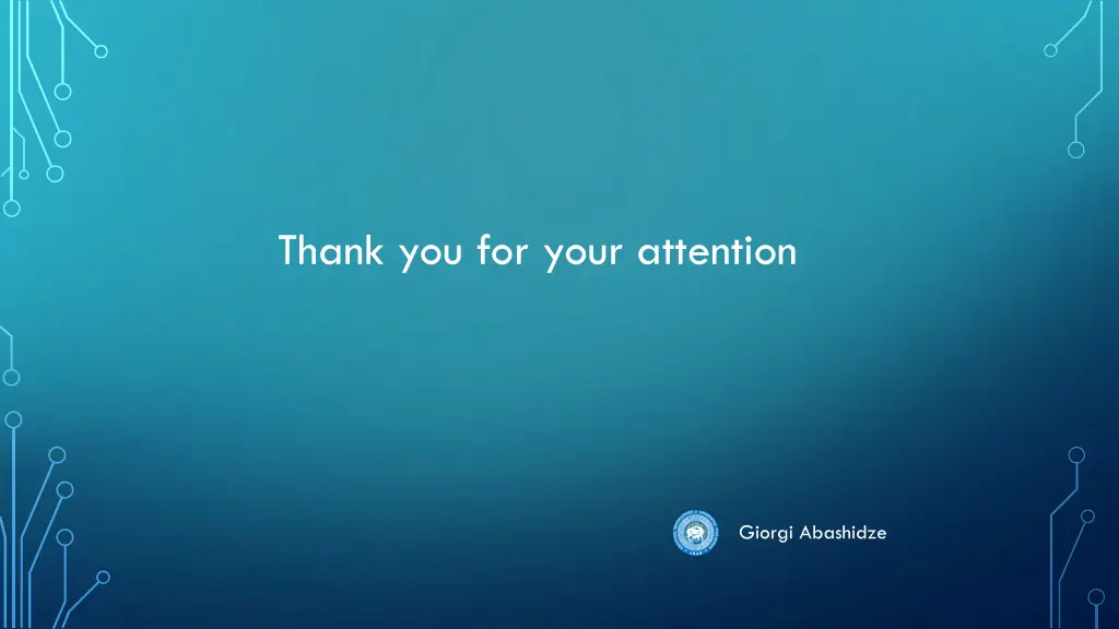 thank you for your attention